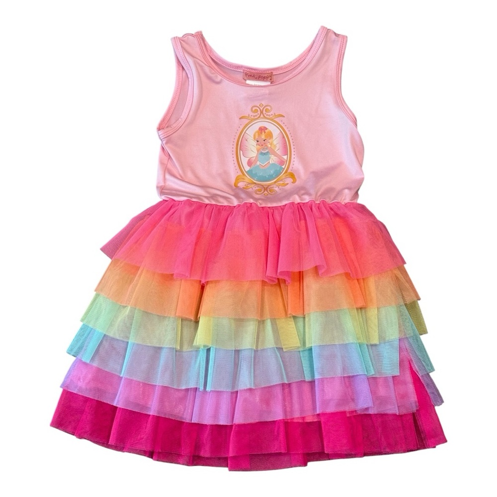 Pink Poppy fairy multicolored tutu dress